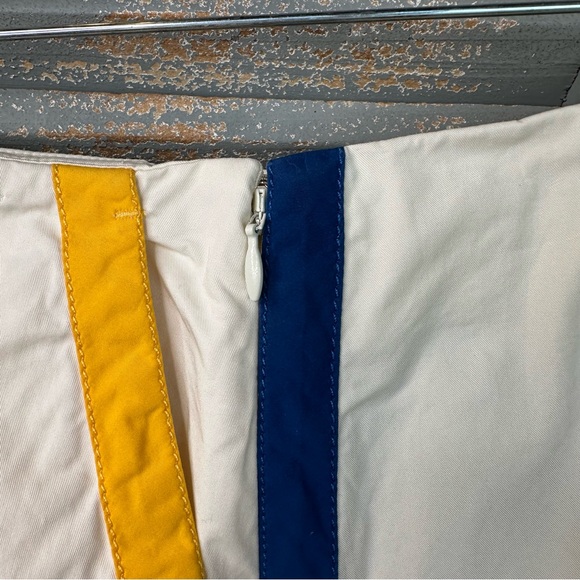 Tory Burch Pleated Color Trim Skort Off White Sz 12 - Picture 15 of 15